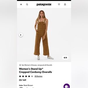 Patagonia Corduroy overalls